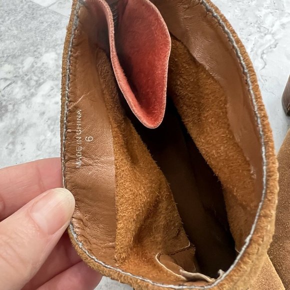 DV by Dolce Vita Womens Heel‎ Pointed Toe Booties Size 6 Camel Brown Suede - Picture 3 of 10